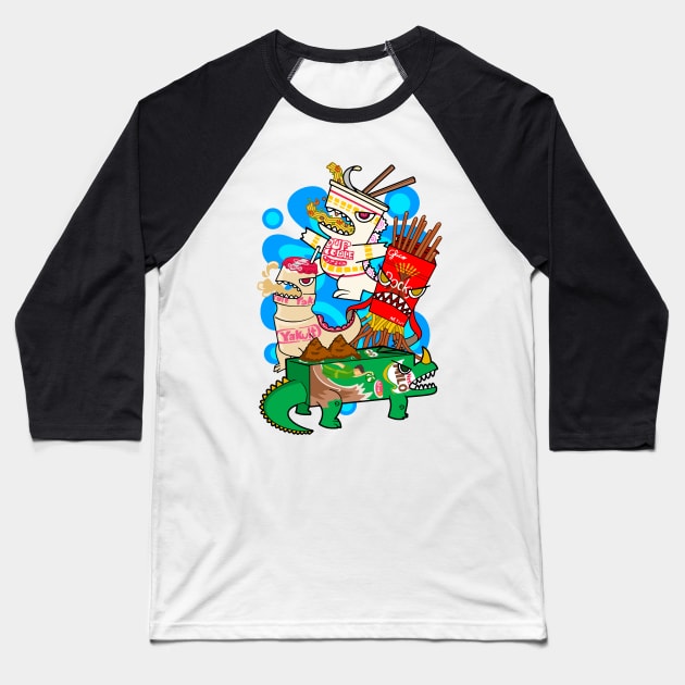 JUNK FOOD MONSTERS ZILLAA Baseball T-Shirt by wss3